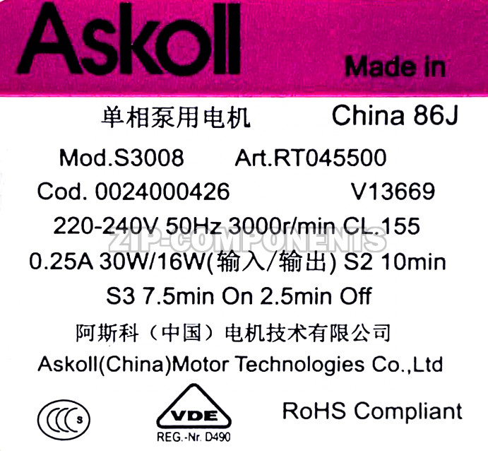 Помпа для стиральной машины Haier 0024000426 